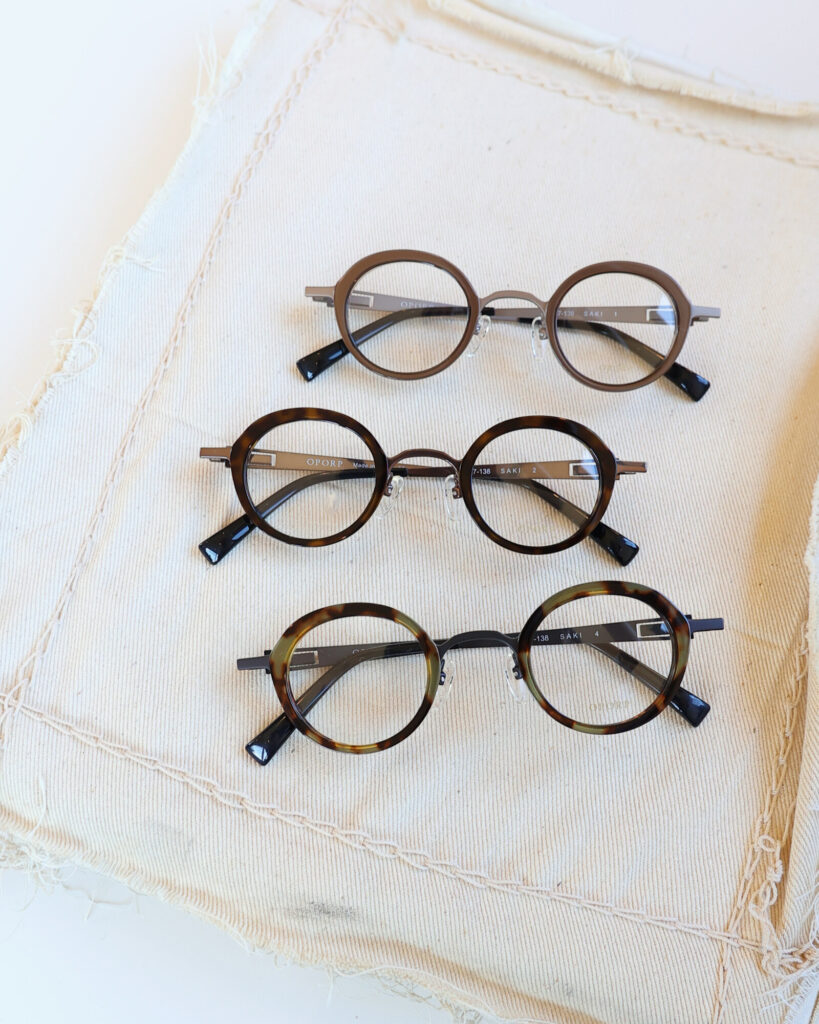 OPORP オポープ propo プロポ 女性 眼鏡 可愛い 小さめ メタルフレーム コンビネーションフレーム ボストン ウェリントン オーバル 強度近視 鯖江 国産メガネ 日本 SAKI