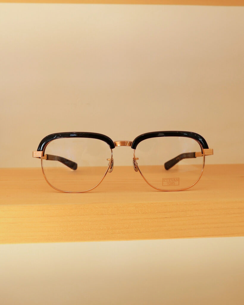 EYEVAN7285 650 アイヴァン ブローフレーム メタルフレーム　大きいめがね　鯖江　国産メガネ