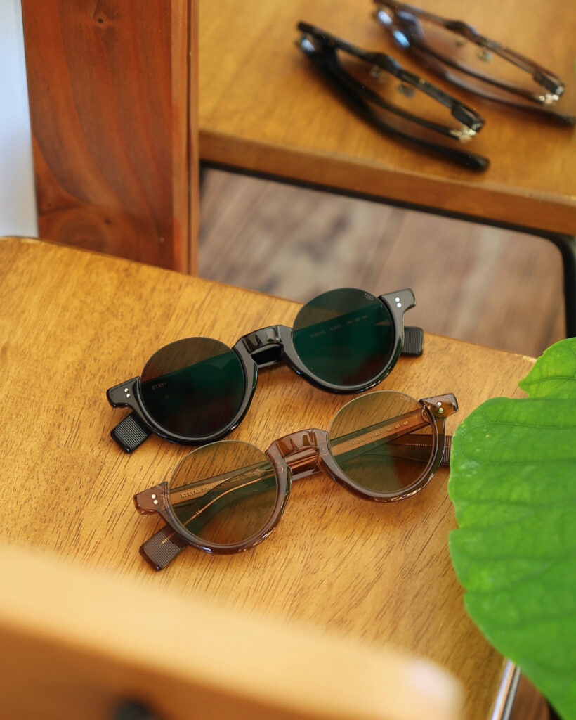 EYEVAN7285　792BR アイヴァン 太セル セルフレーム アンダーリム ブローフレーム サングラス 国産 鯖江 眼鏡